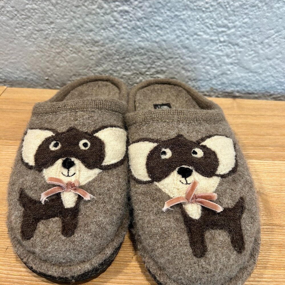 Haflinger Wool Dog slippers size 8/39